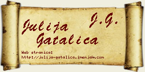 Julija Gatalica vizit kartica
